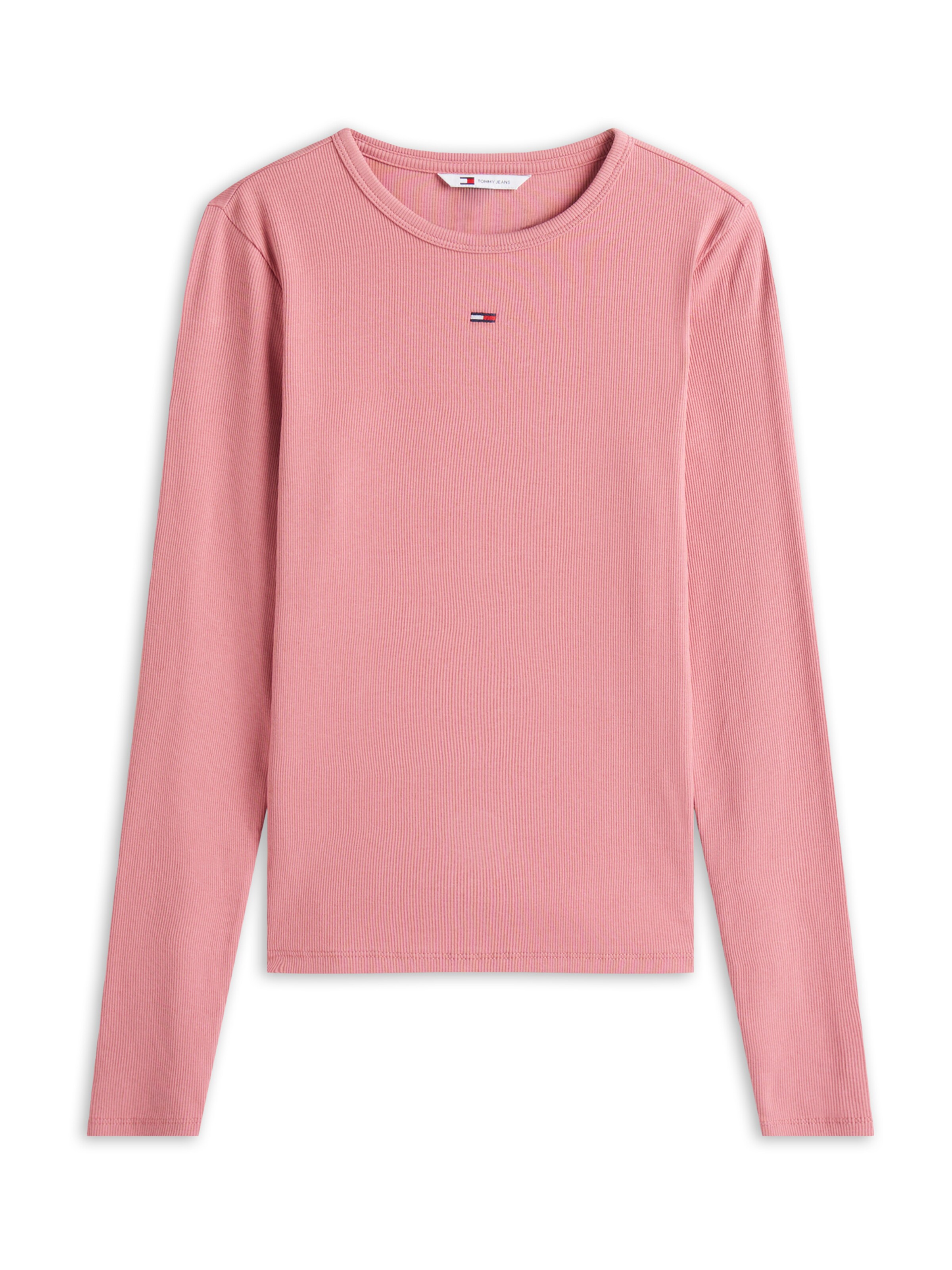 Tommy Jeans Shirts 'ESSENTIAL' i pink: forside