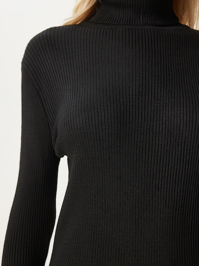 Happiness İstanbul Robes en maille en noir, Vue avec produit
