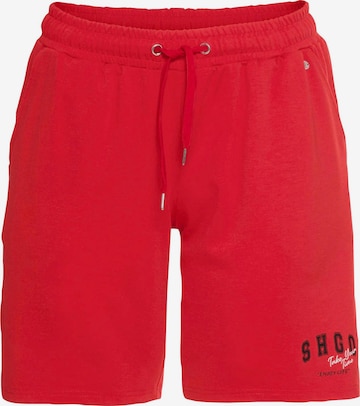 SHEEGO Regular Workout Pants in Red: front