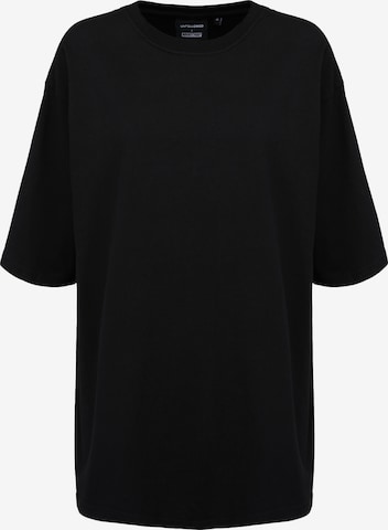 T-Shirt 'RARE' UNFOLLOWED x ABOUT YOU en noir : devant