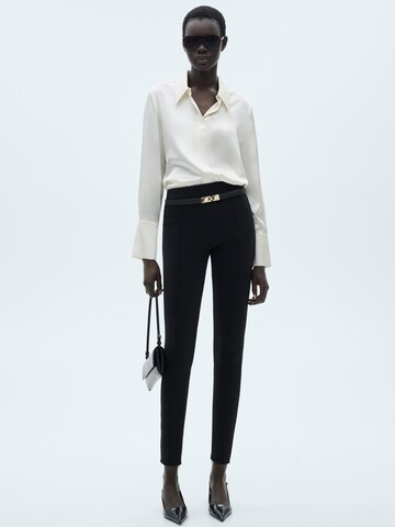 MANGO Slim fit Leggings 'LEZIP' in Black