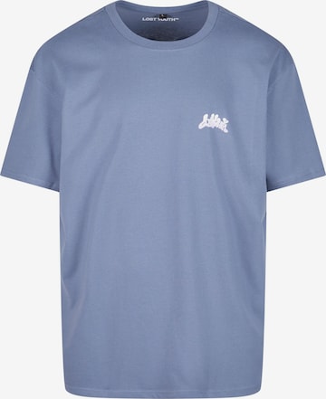 Maglietta 'Flowers' di Lost Youth in blu: frontale