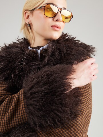 Monki Between-seasons coat in Brown