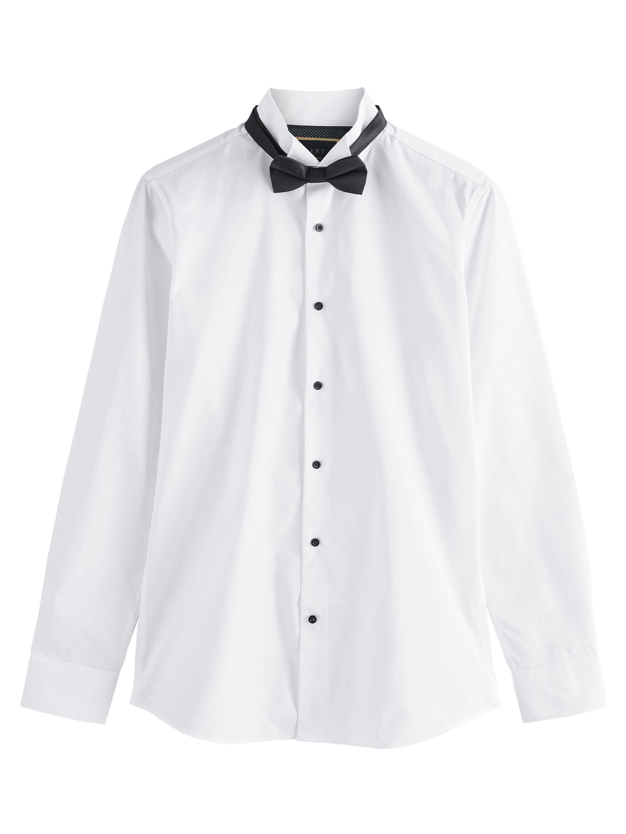 Next Chemise en L en noir / blanc, Vue avec produit