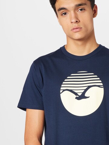 Cleptomanicx T-Shirt 'New Sun' in Blau