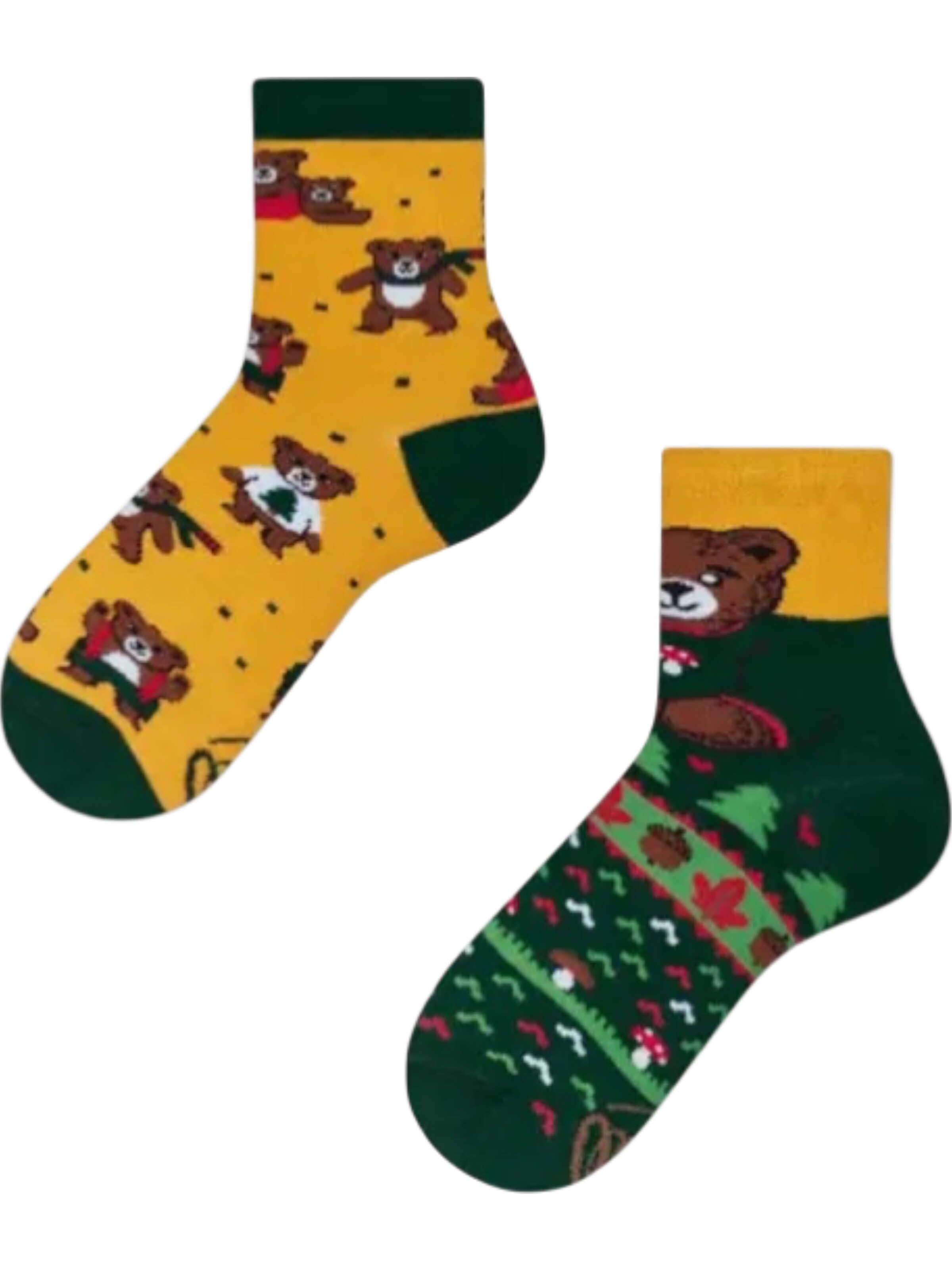 Many Mornings Socks in Yellow: front