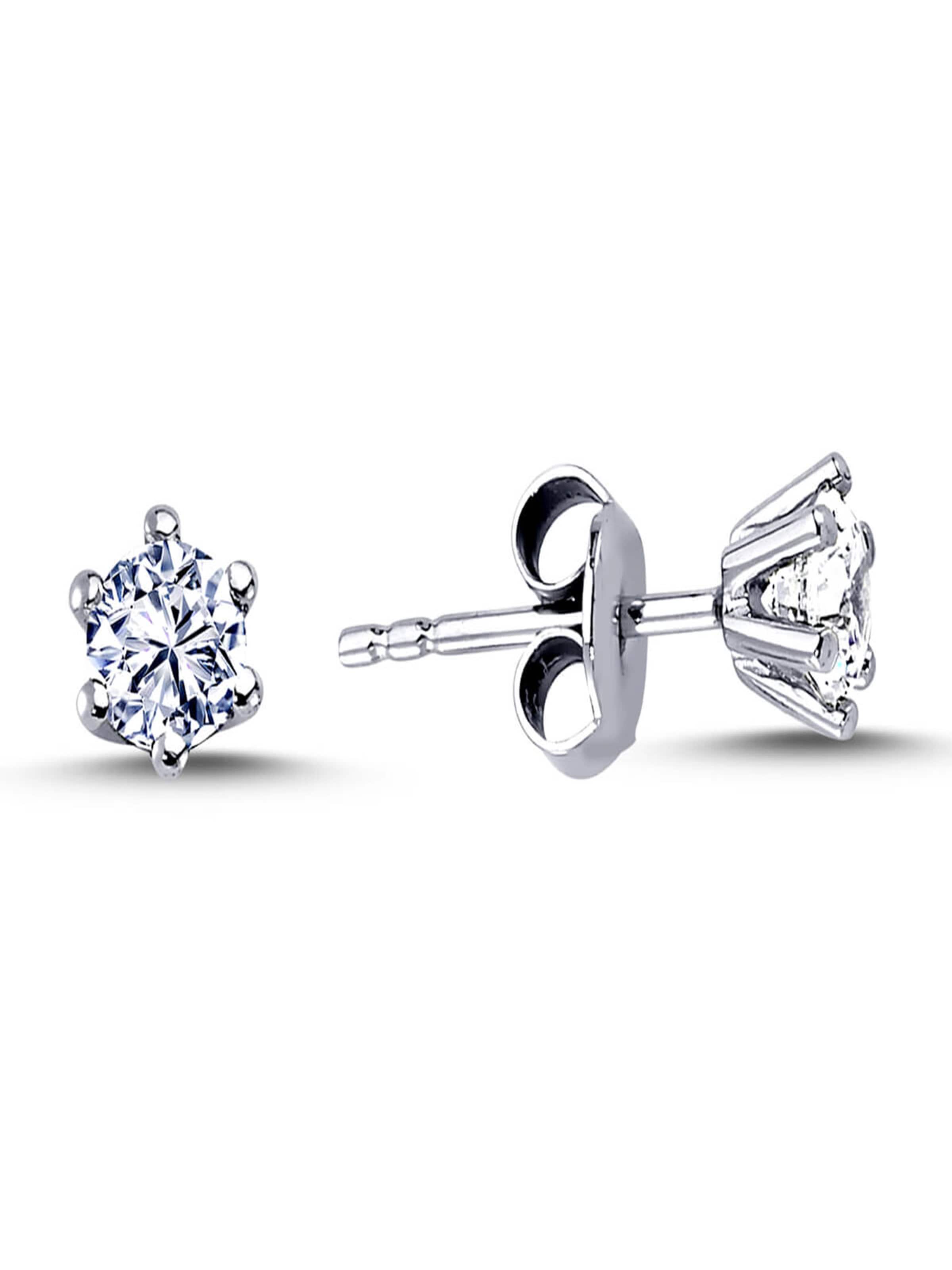 EinStein Diamant Ohrringe‌‌‌‌ in Silber: Vorderseite