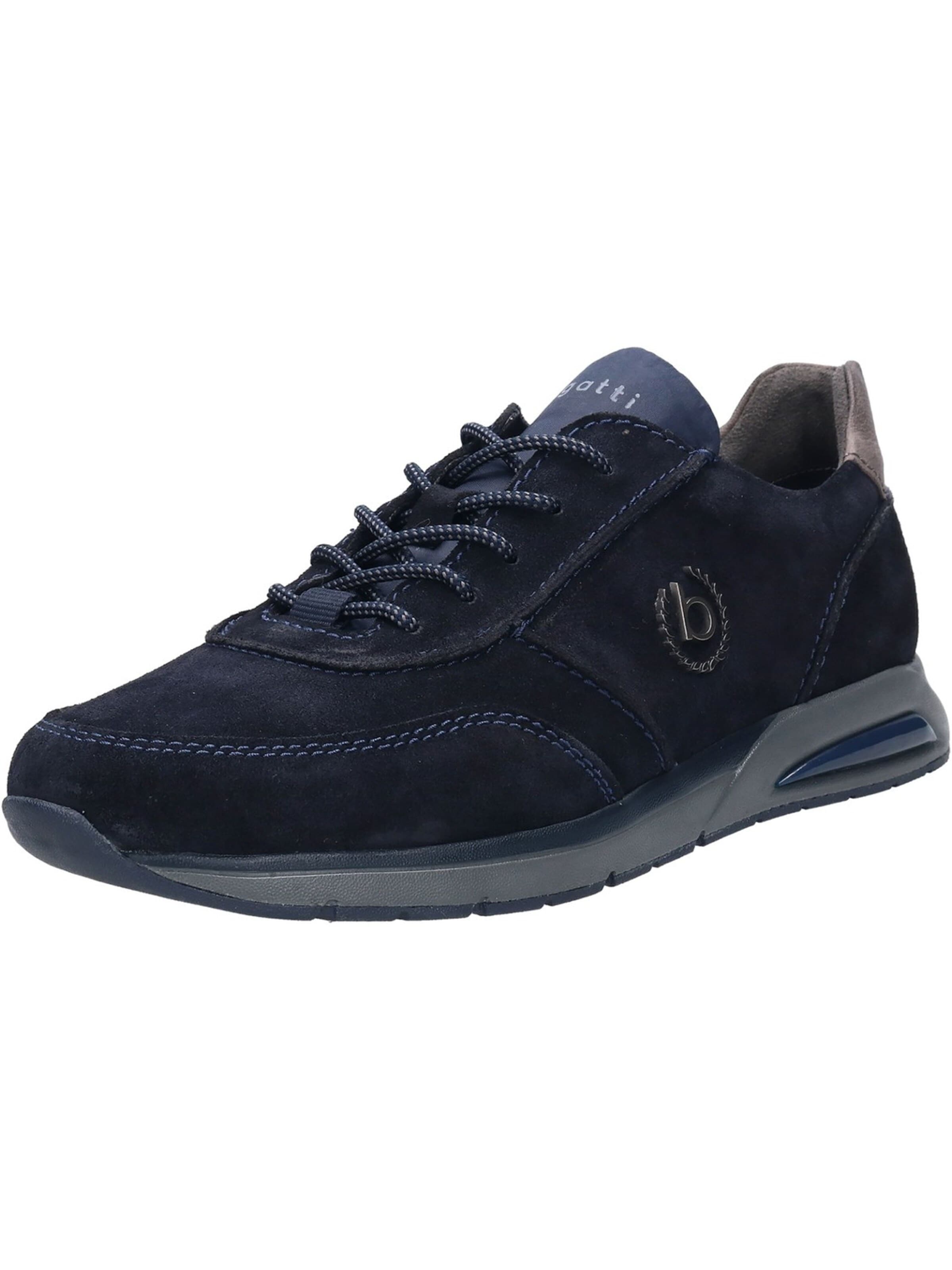 bugatti Sneakers 'Bugatti Laporis - Dunkelblau Veloursleder' in Blue: front