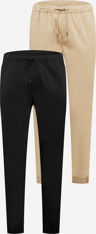 JACK & JONES Tapered Pants 'GORDON DAVE' in Beige: front