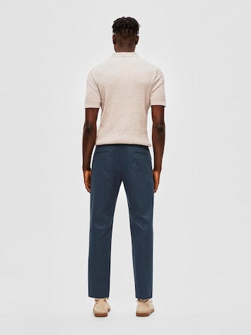 SELECTED HOMME Regular Pleated Pants 'Gibson' in Blue