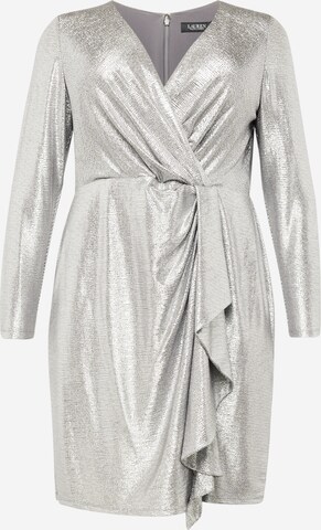 Robe de cocktail 'CINLAIT' Lauren Ralph Lauren Plus en gris : devant