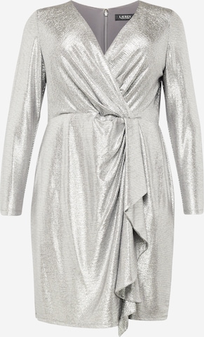 Robe de cocktail 'CINLAIT' Lauren Ralph Lauren Plus en gris : devant