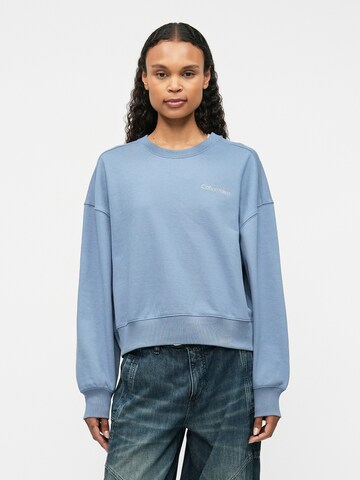 Calvin Klein Μπλούζα φούτερ σε μπλε: μπροστά