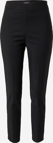 Karen Millen Regular Trousers with creases in Black: front