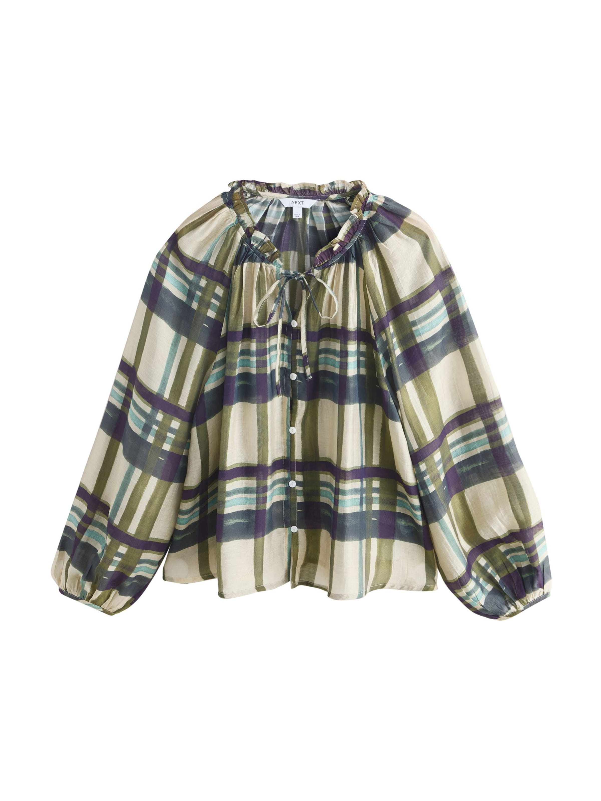 Next Blusa en ecru / navy / verde / petróleo, Vista del producto