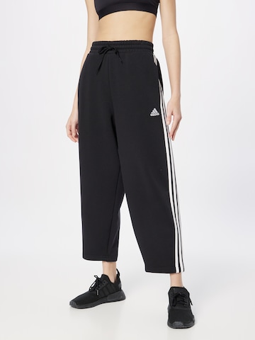 ADIDAS SPORTSWEAR Loosefit Παντελόνι φόρμας 'Essentials' σε μαύρο: μπροστά