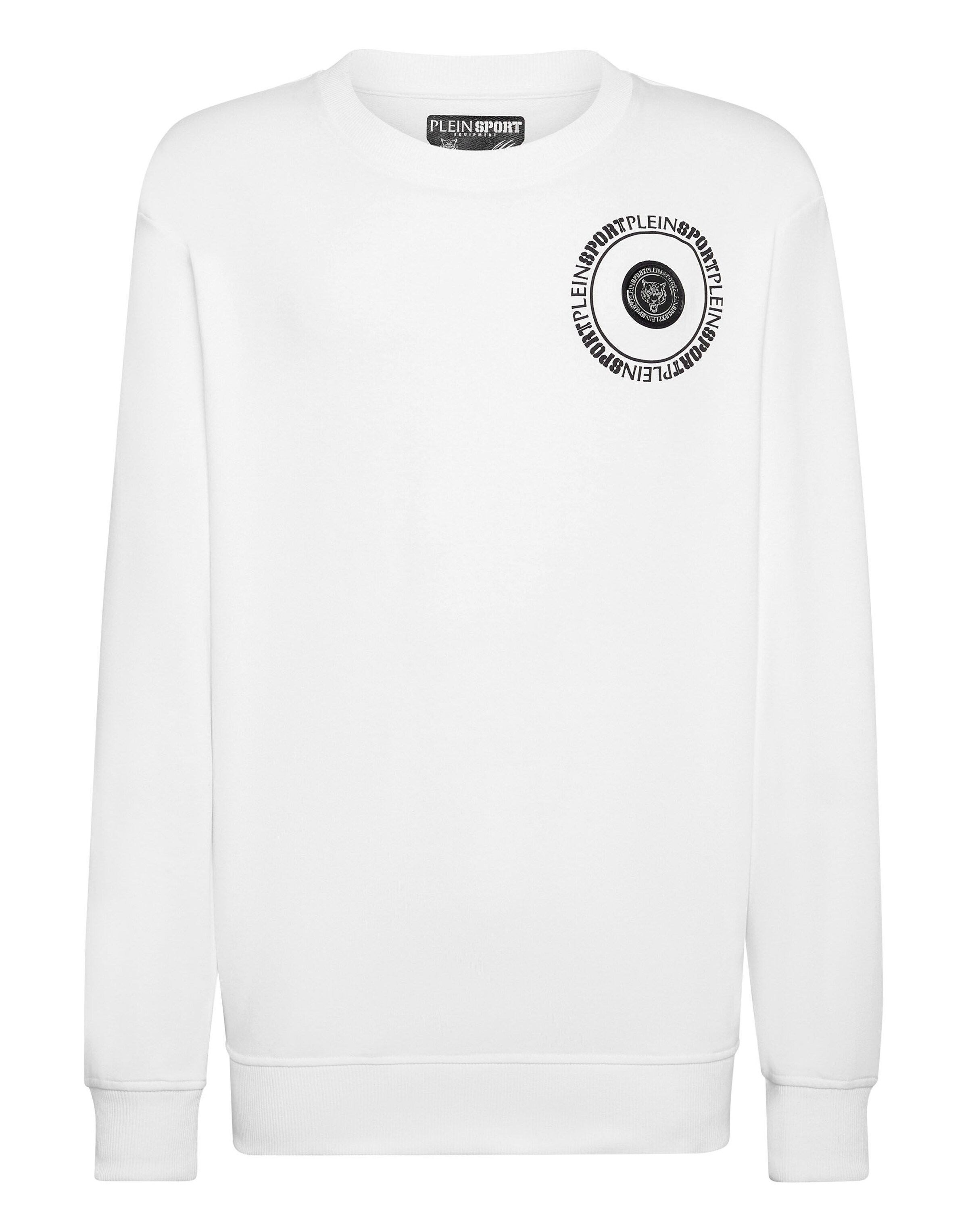 Plein Sport Sweatshirt 'Carbon Tiger' in White: front