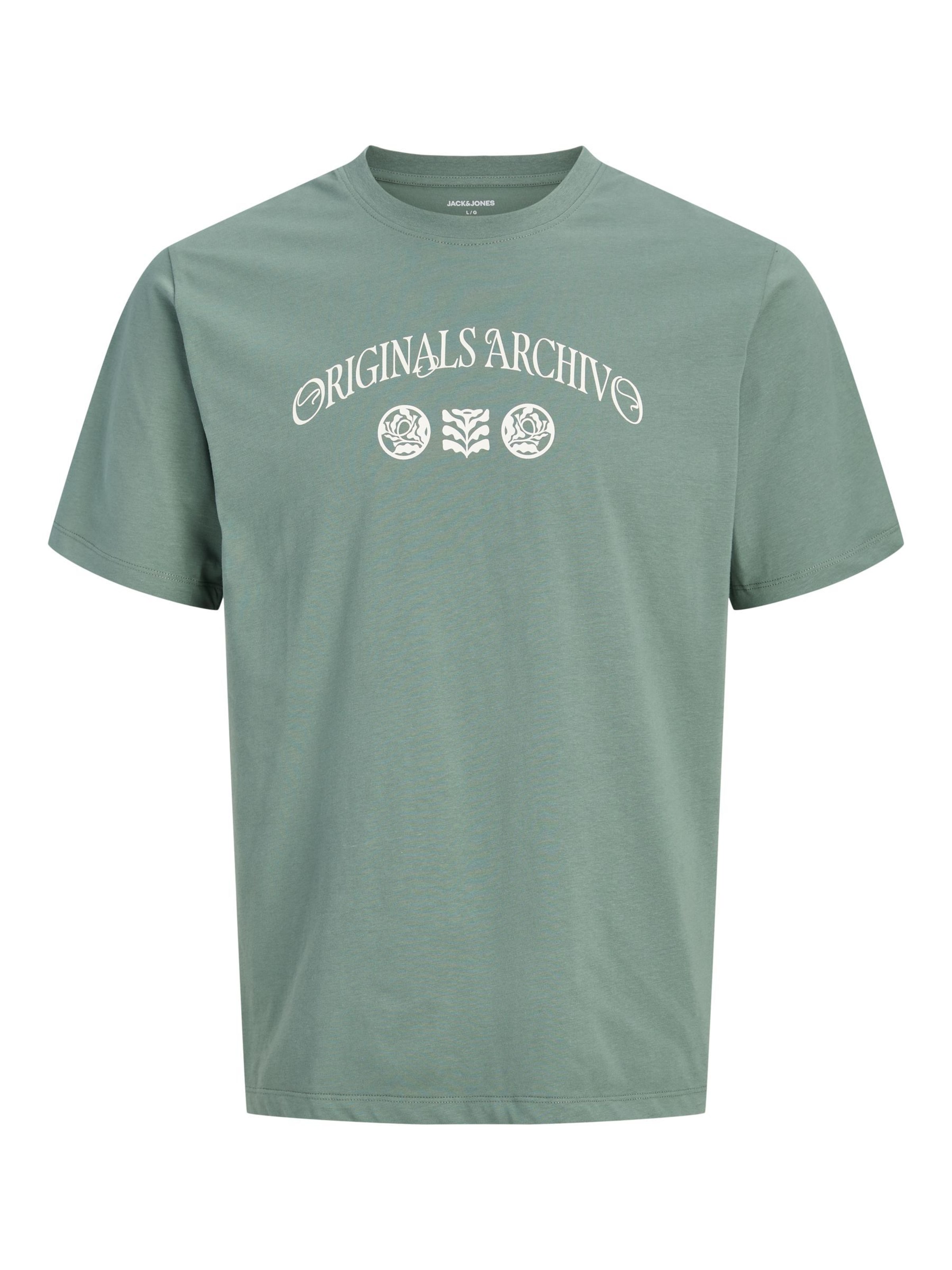 T-Shirt JACK & JONES en vert : devant