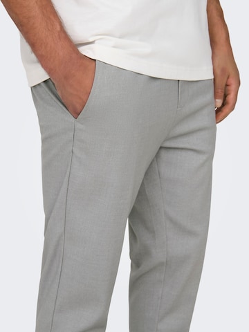 Only & Sons Regular Trousers 'LINUS' in Grey