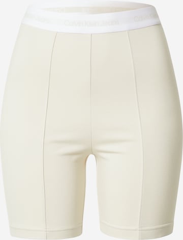 Calvin Klein Jeans Skinny Legíny 'Milano' – bílá: přední strana