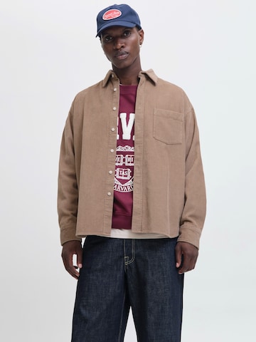 Fit confort Chemise 'JORINWOOD' JACK & JONES en marron : devant