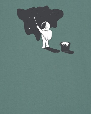 T-Shirt 'Painting space' Watapparel en vert