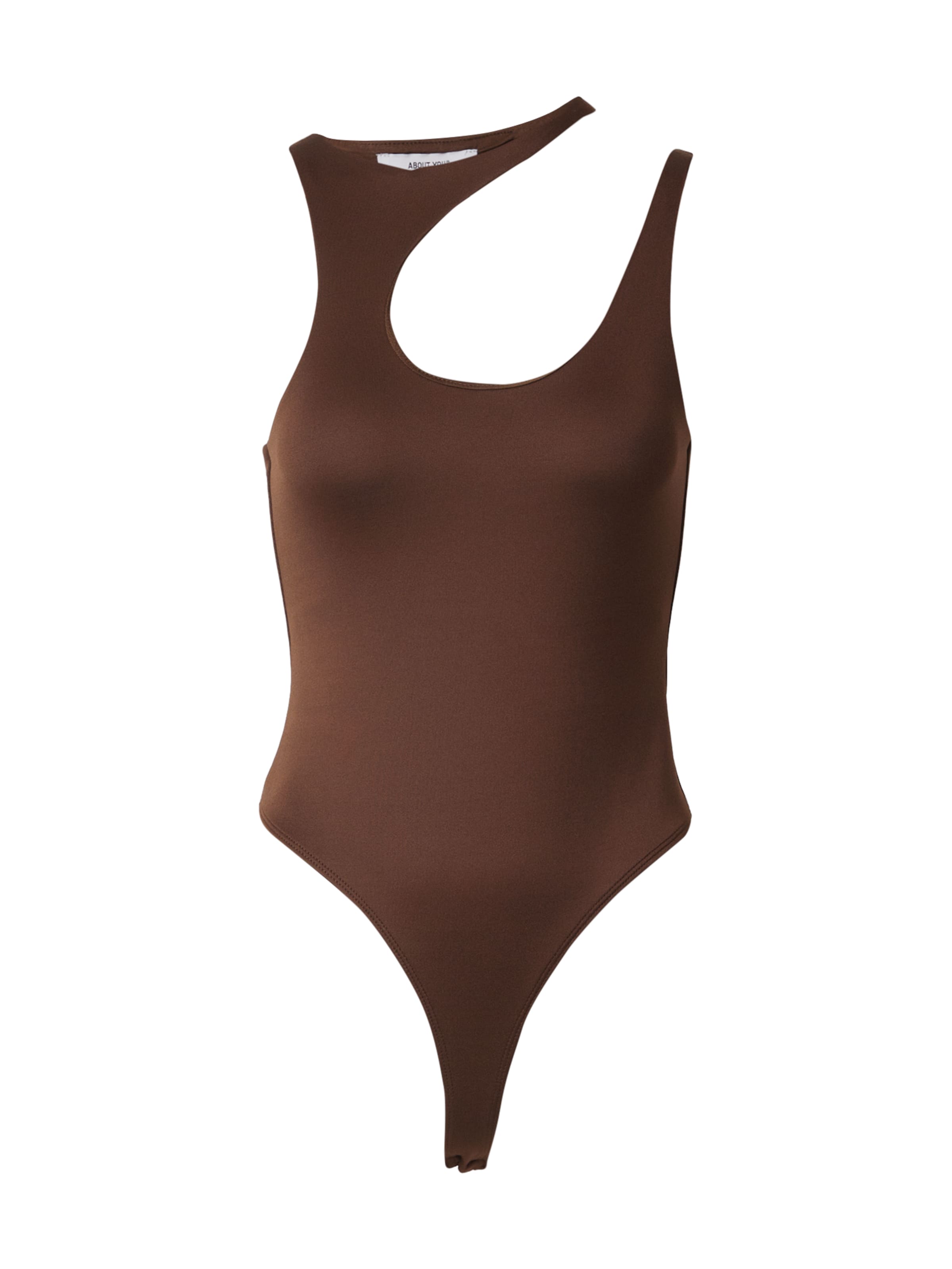 ABOUT YOU Κορμάκι-μπλουζάκι 'Fame' σε καφέ: μπροστά