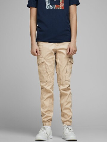 Jack & Jones Junior Tapered Pants 'Paul Flake' in Beige: front