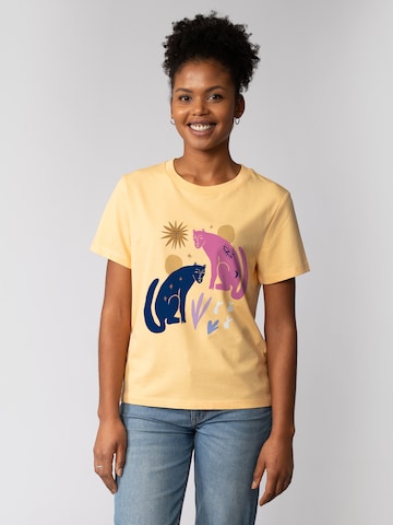 Watapparel Shirt 'Love and flex' in Yellow: front