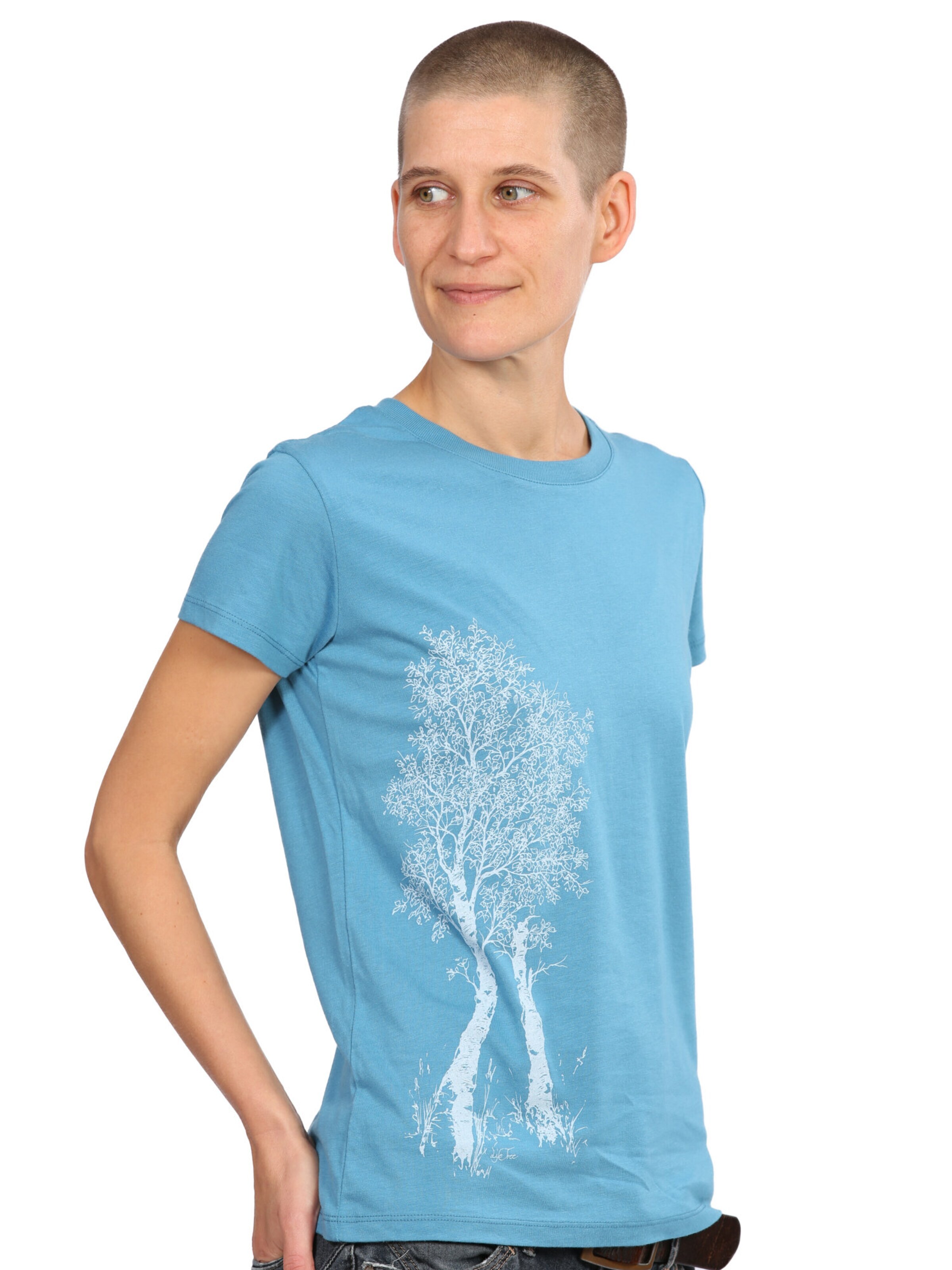 Life-Tree Shirt 'Fairwear Birke' in Green