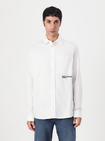 KARL LAGERFELD JEANS Regular fit Ing - fehér: elől