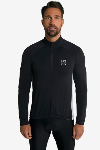 JAY-PI Zip-Up Hoodie in Black: front