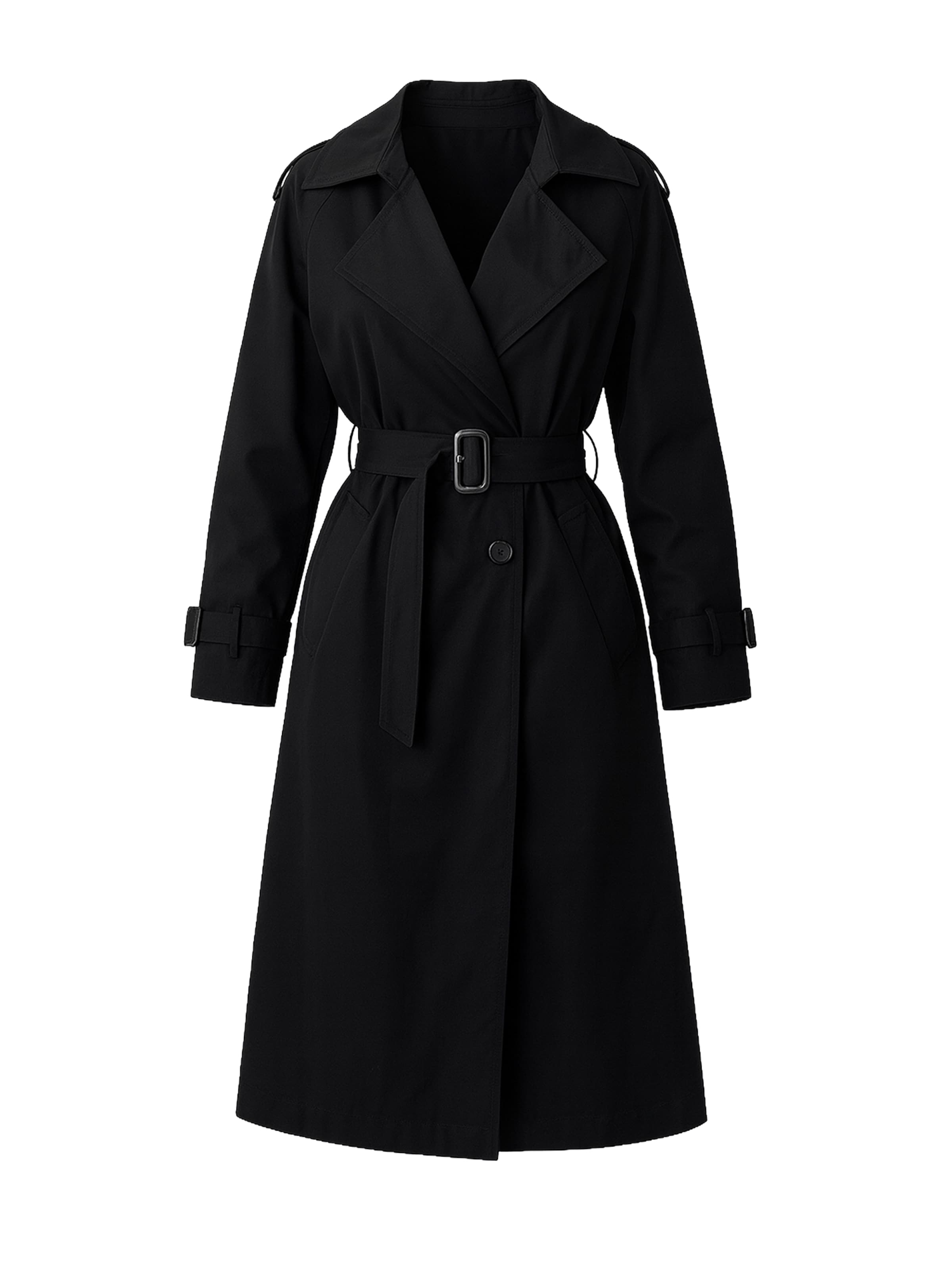 Elara Tussenmantel in Zwart: voorkant