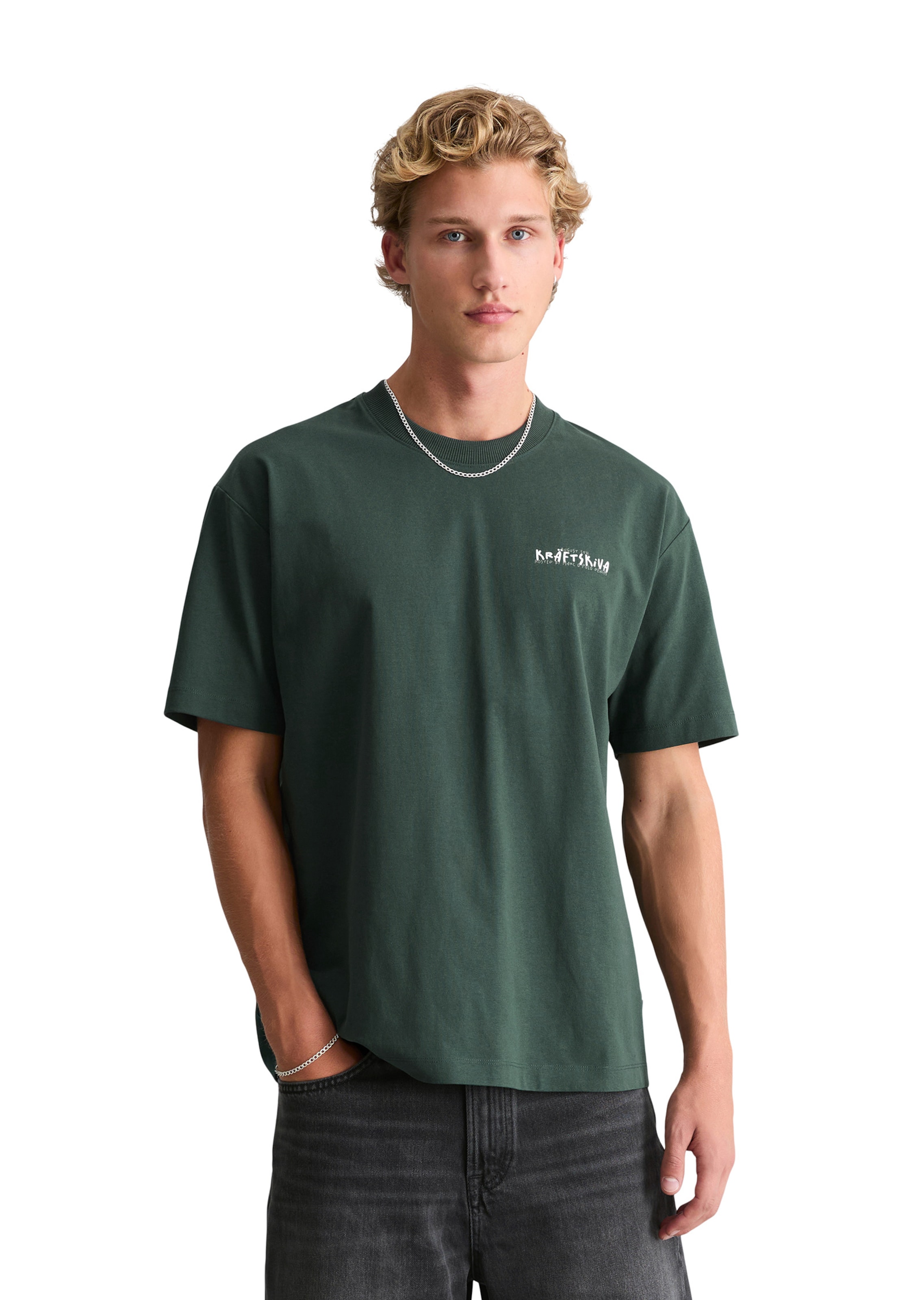 Marc O'Polo DENIM Shirt in Green: front