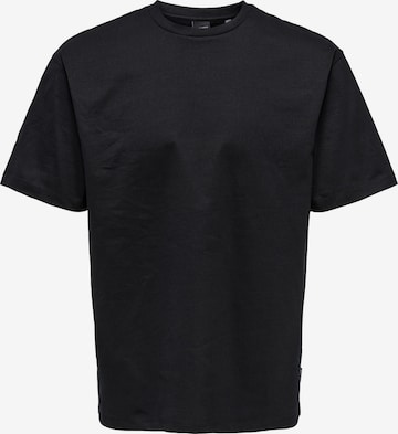 Only & Sons - Camiseta 'Fred' en negro: frente