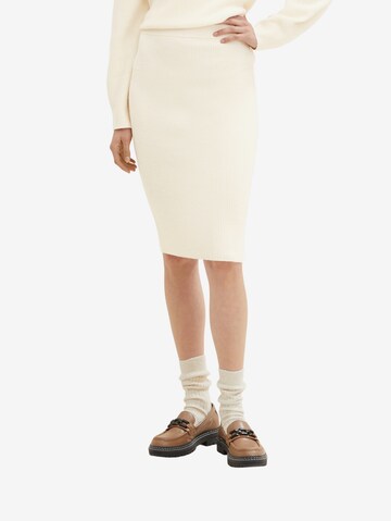 TOM TAILOR Skirt in Beige: front