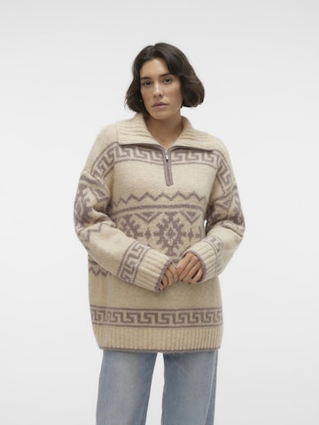 VERO MODA Sweater in Beige: front