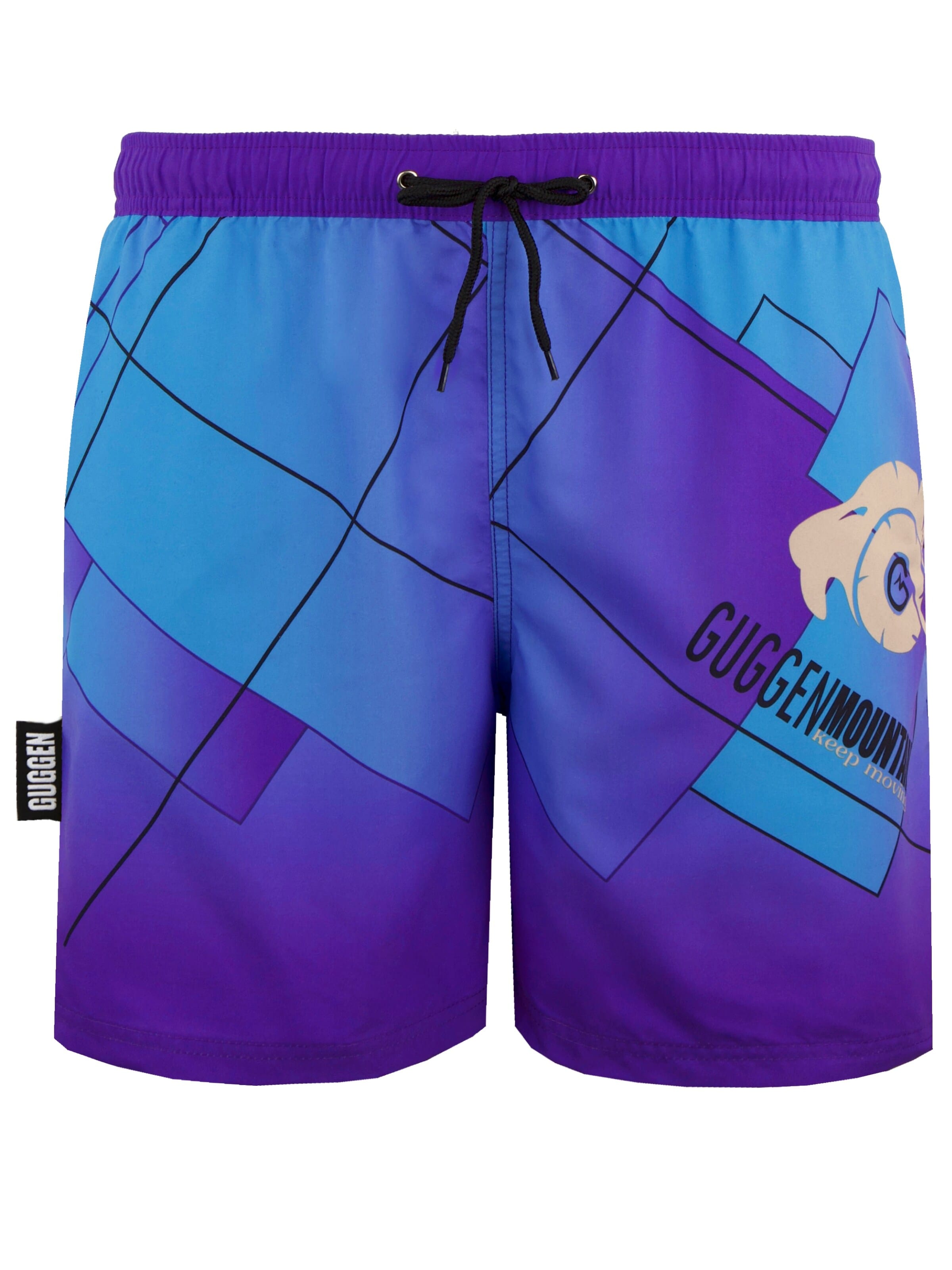 Guggen Mountain Badeshorts 'Boardshorts B8'‌‌‌‌‌‌‌‌‌‌ in Lila: Vorderseite