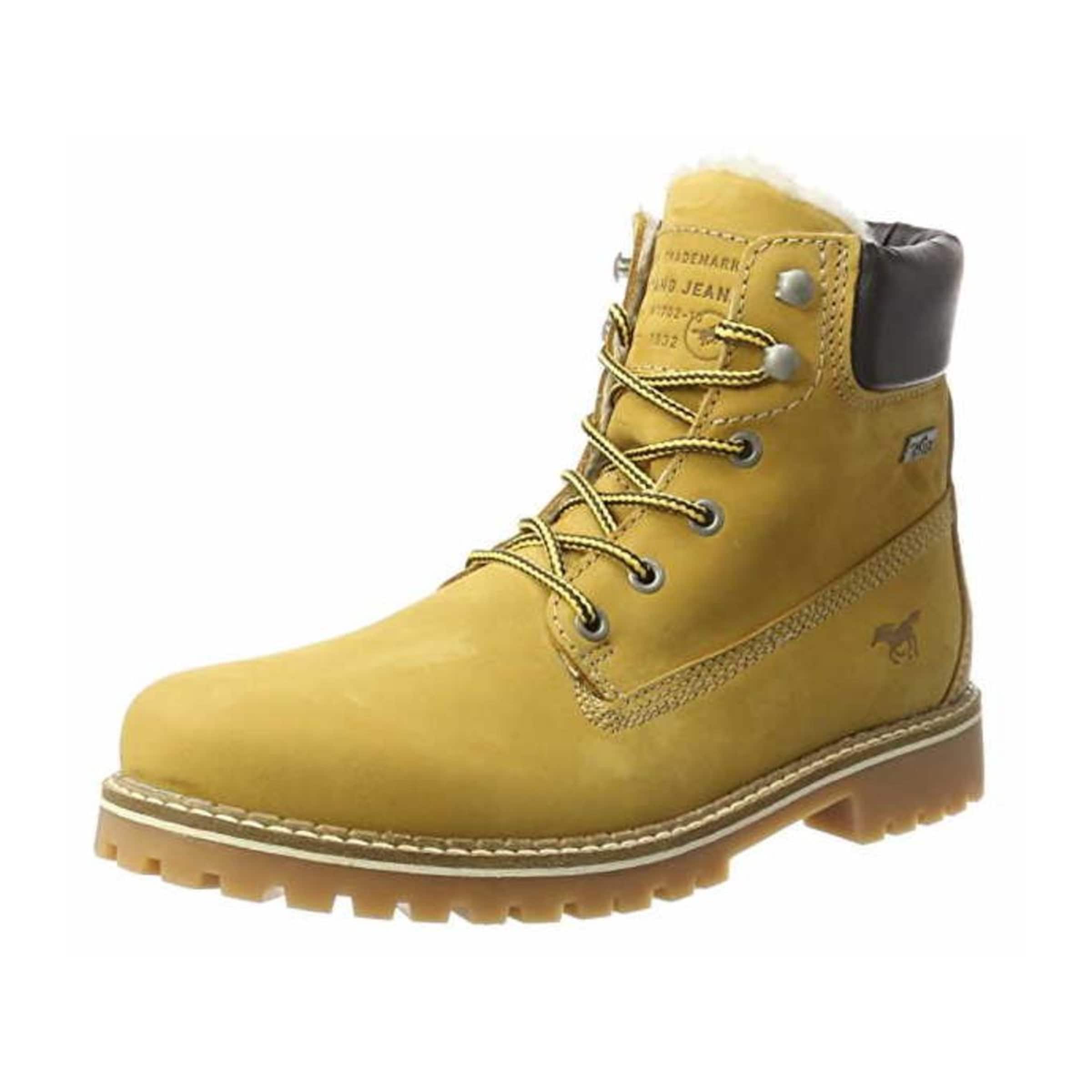 MUSTANG Lace-Up Boots in Yellow: front