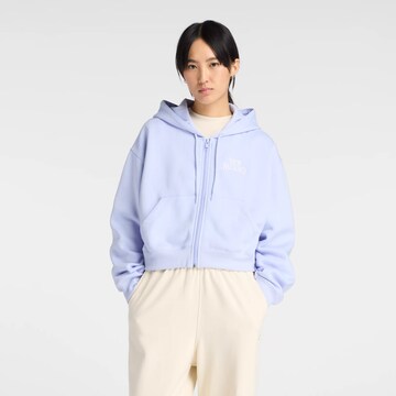 new balance Sweatjacke 'Trackside' in Lila: Vorderseite