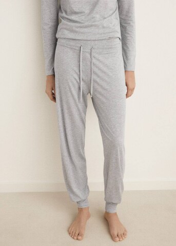 MANGO Pyjamahose 'Ramram' in Grau: Vorderseite