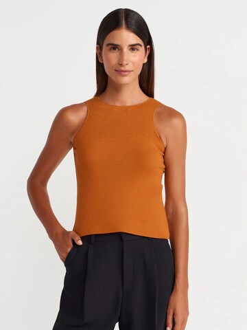 Tops en tricot Dilvin en orange : devant