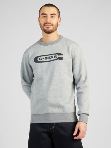 Felpa 'Old school' di G-Star RAW in grigio: frontale