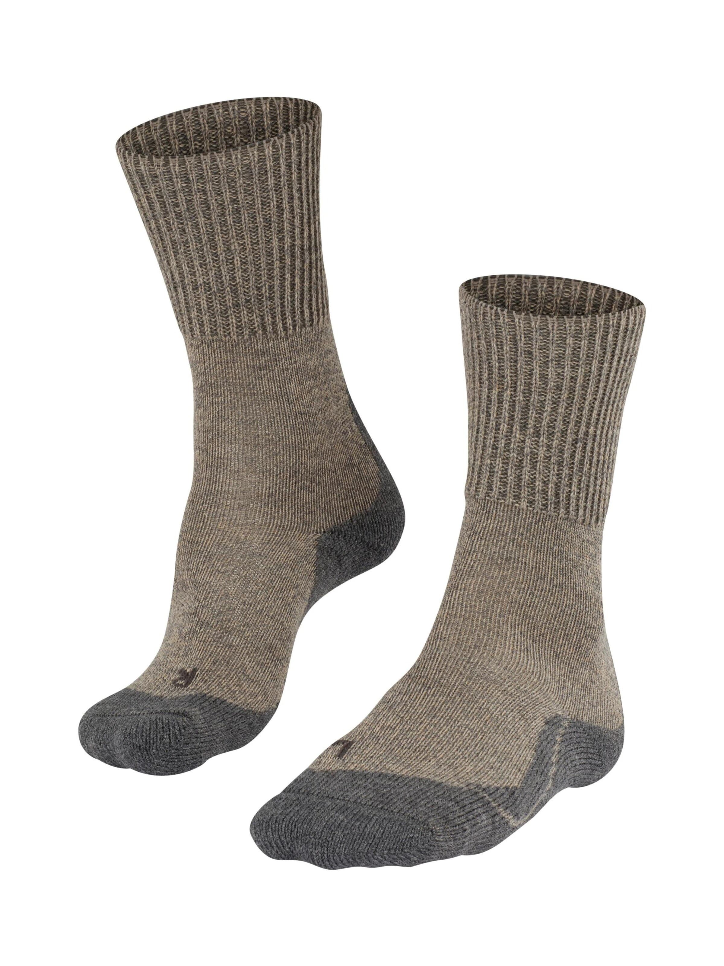 FALKE Athletic Socks 'TK1 Adventure Wool' in Beige: front