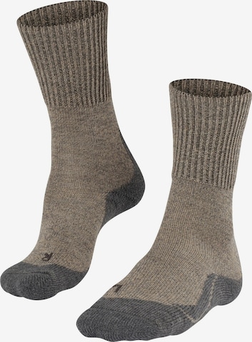 FALKE Athletic Socks 'TK1 Adventure Wool' in Beige: front