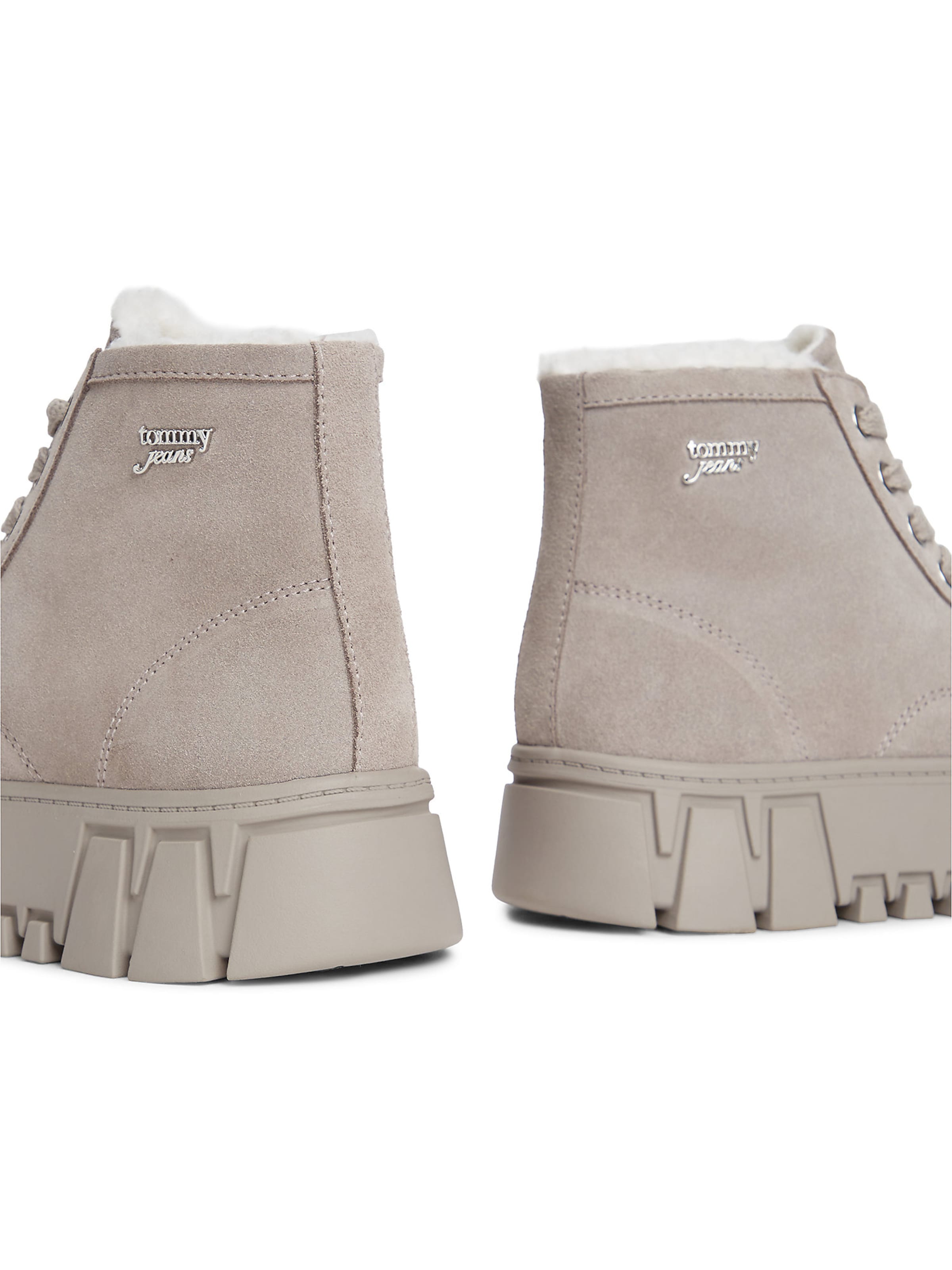 Tommy Jeans Botki sznurowane w kolorze szary