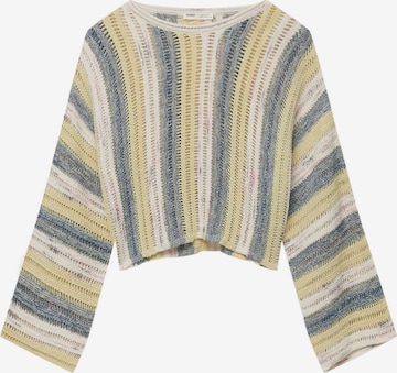 Pull&Bear Sweter w kolorze żółty: przód