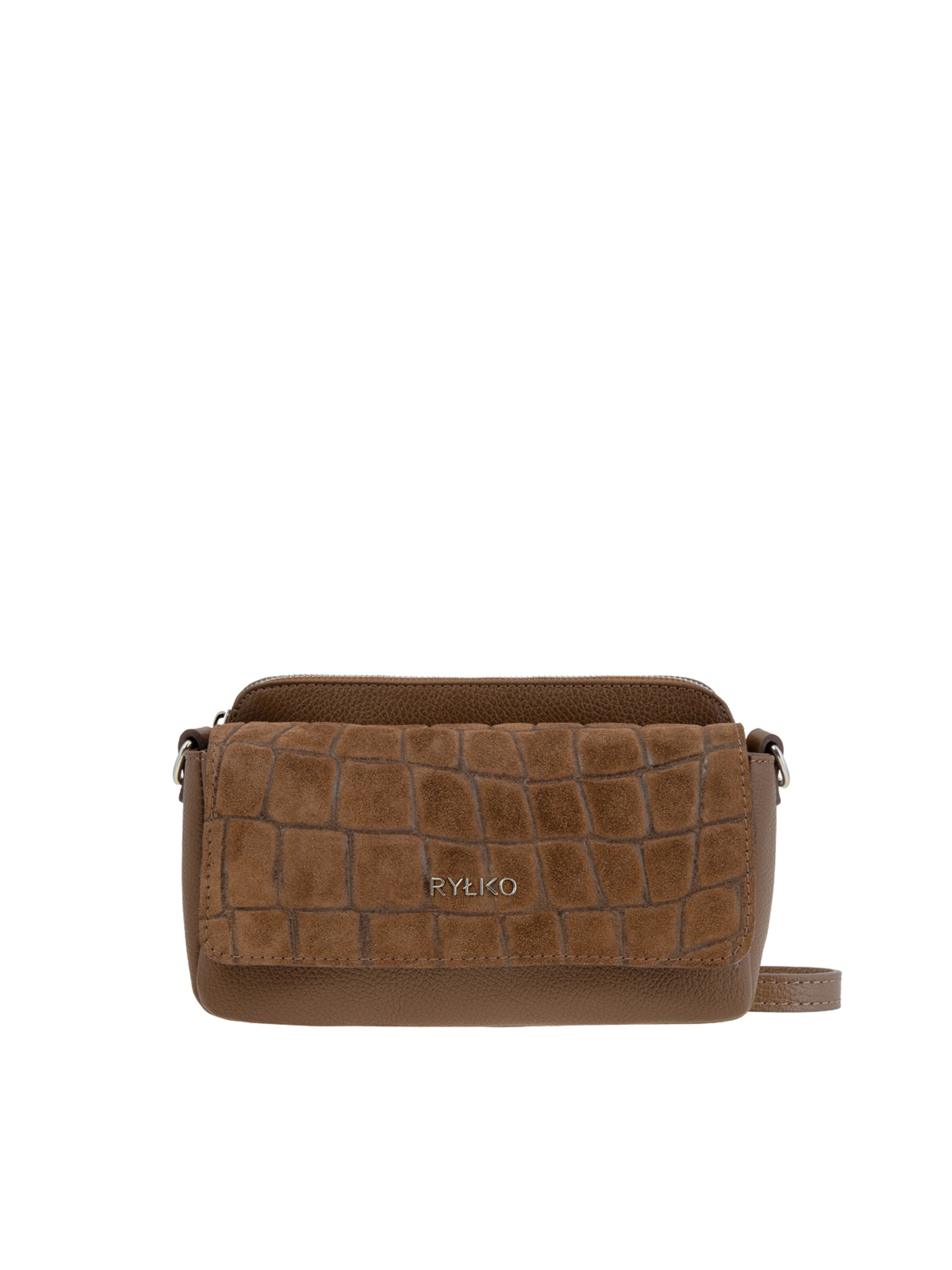 RYŁKO - Bolso de hombro en marrón: frente