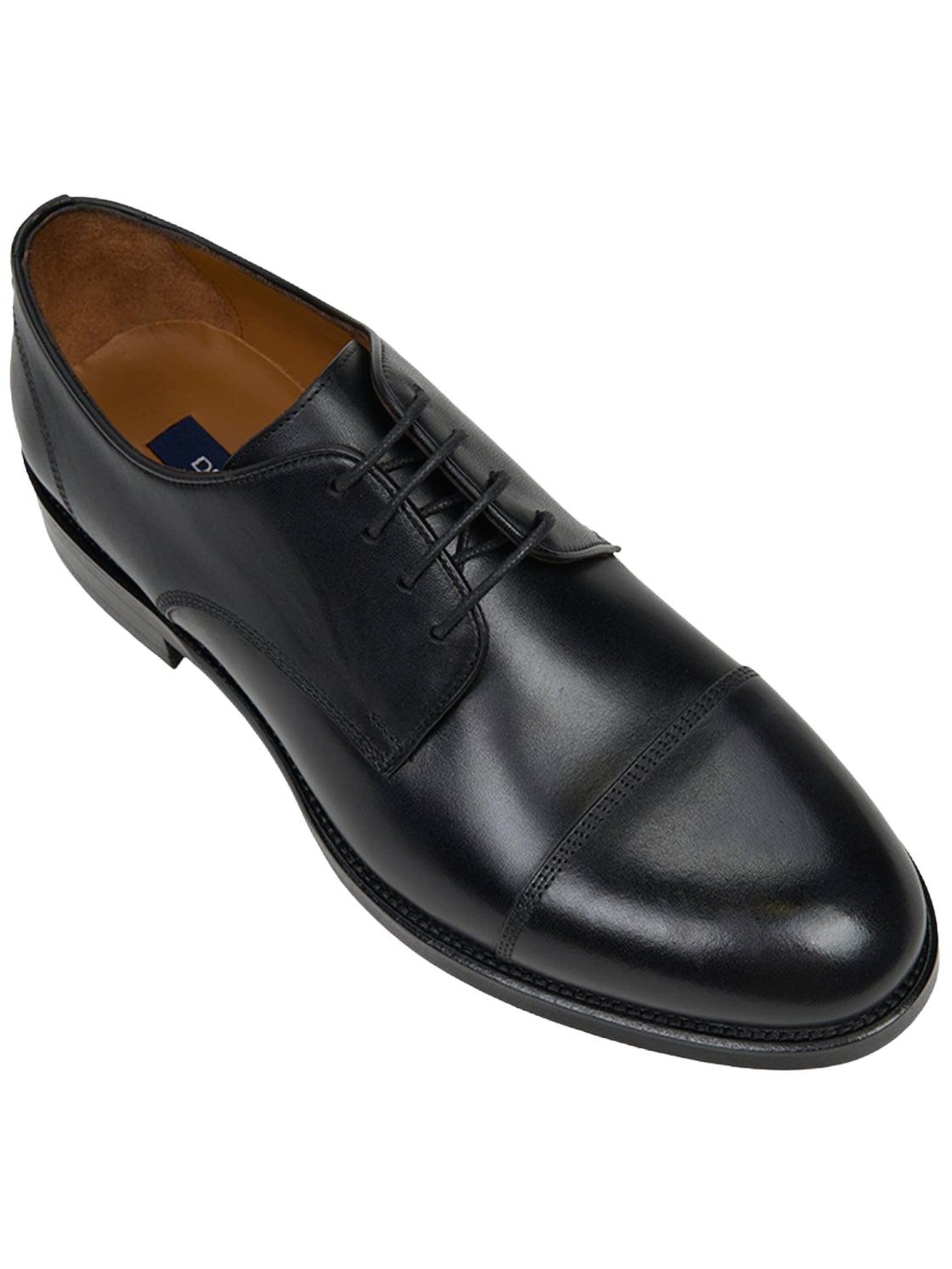 Desa Schnürschuh‌‌‌‌‌‌‌ in Schwarz: Vorderseite