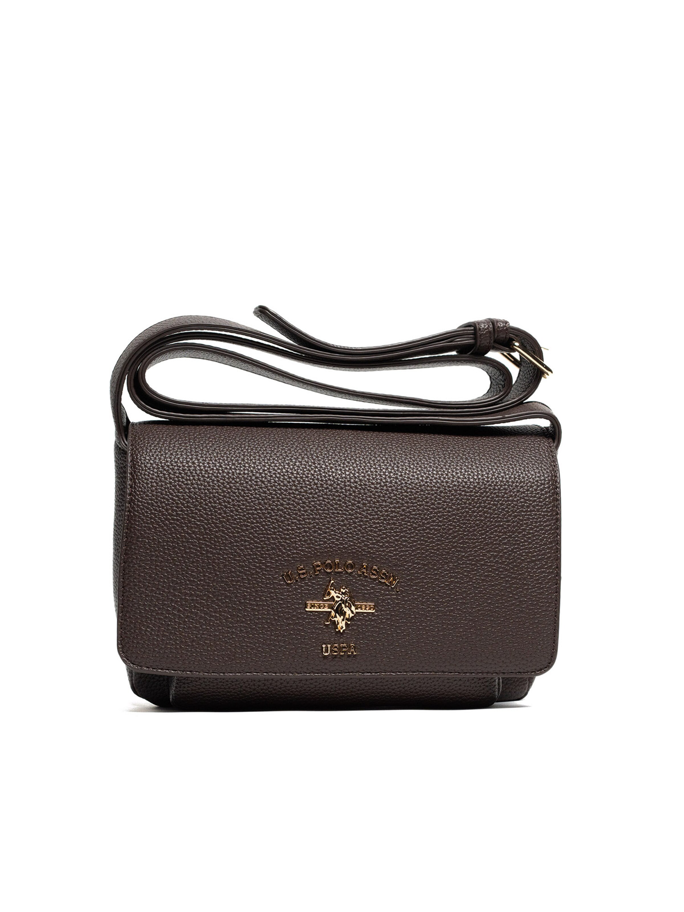 Sac bandoulière U.S. POLO ASSN. en marron : devant